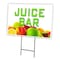 Signmission Juice Bar Yard Sign & Stake outdoor plastic coroplast window, C-1824 Juice Bar C-1824 Juice Bar - alternate 1